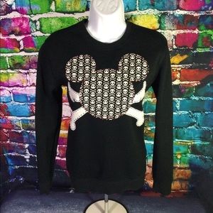 Mickey Mouse Skull & Crossbones Sweatshirt Women’s Jr L
